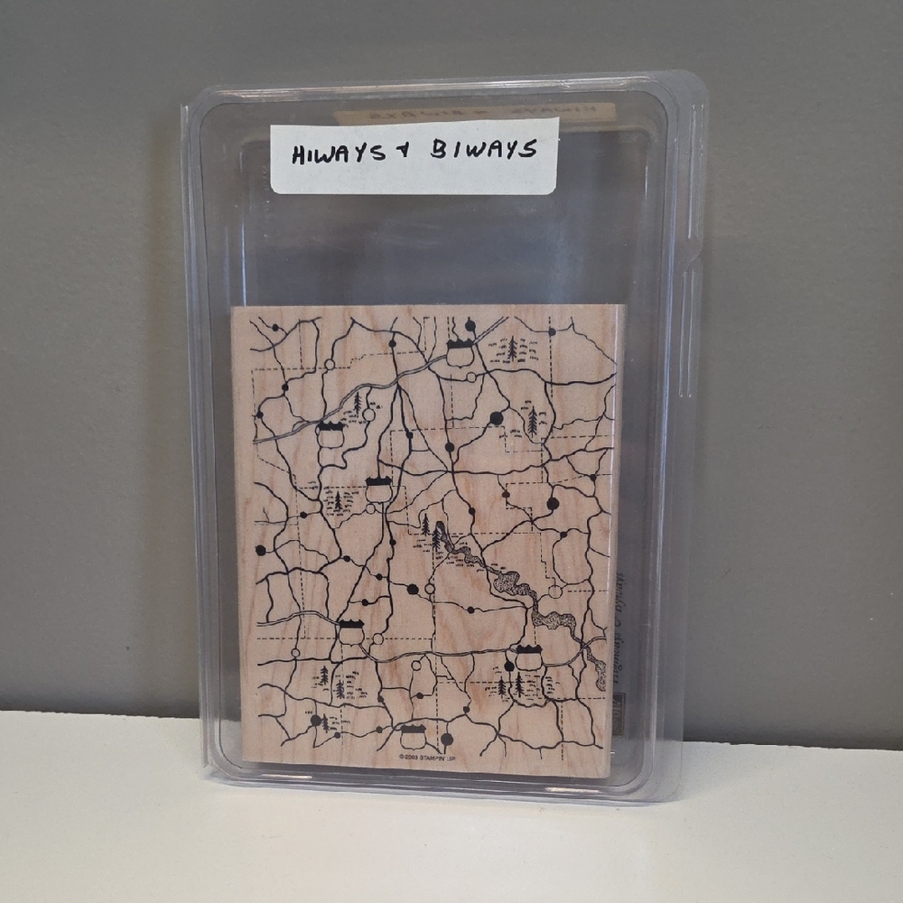 Hiways & Biways Background Stampin Up Rubber stamp